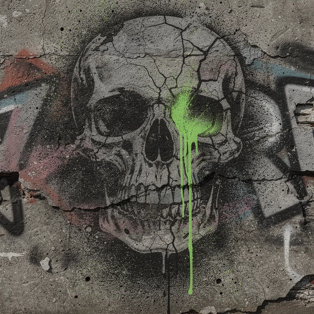 Exodius art direction: stencil skull