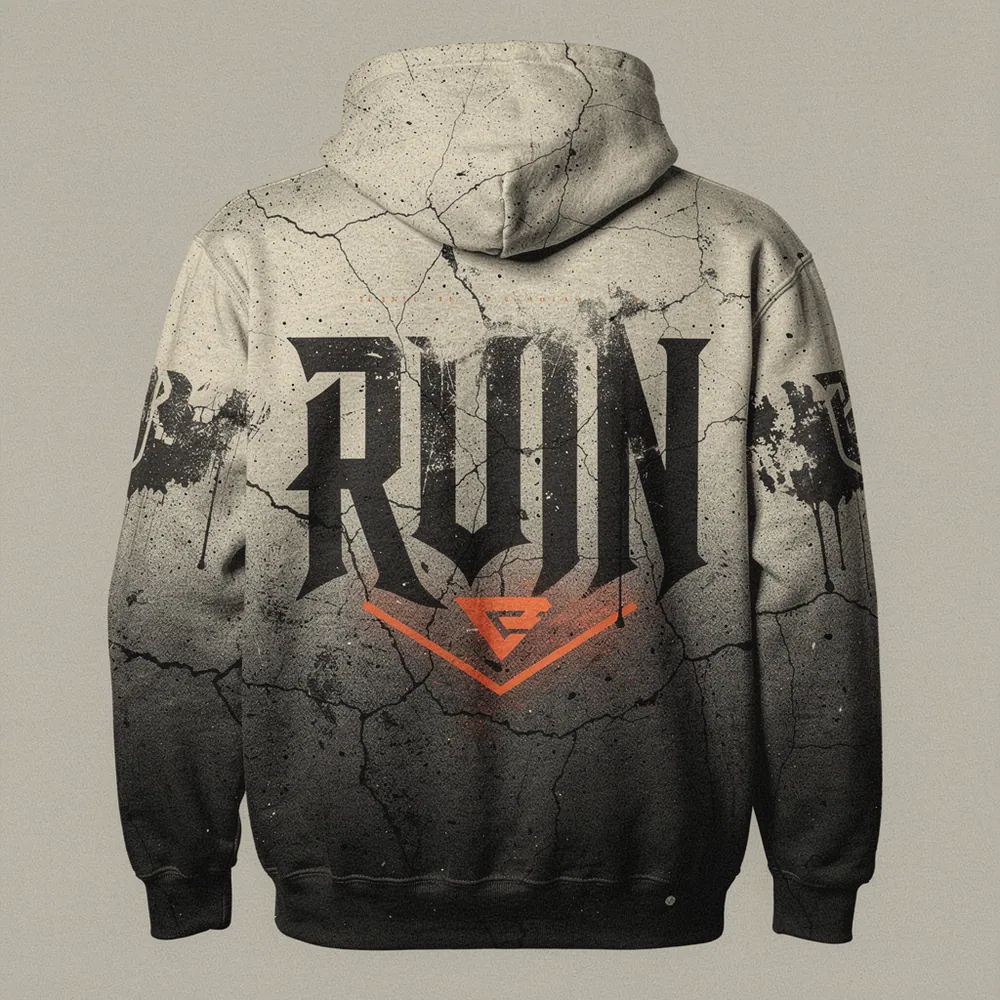 Exodius art direction: ruin hoodie