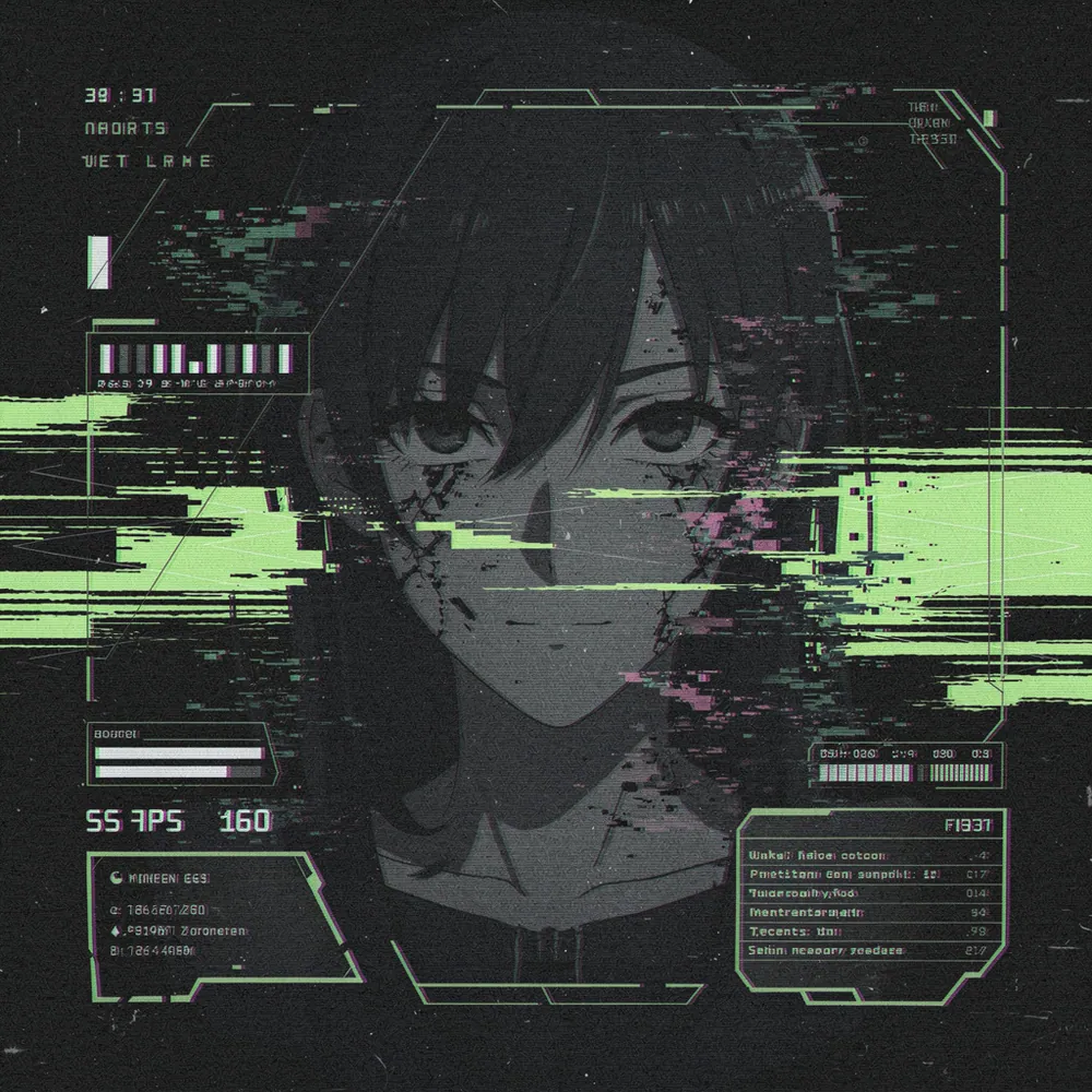 Exodius art direction: glitch anime