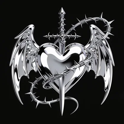 Exodius flagship emblem EXO-F03-WINGHEART-DAGGER